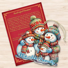 Load image into Gallery viewer, Snowman Family Wood Ornament