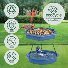 Load image into Gallery viewer, Combo Cafe 2 in 1 Recycled Plastic Bird Feeder and Bird Bath