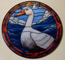 Load image into Gallery viewer, Avian Elegance - Winter Birds of North America-Stained Glass styled Porcelain Ornaments for Festive Decor