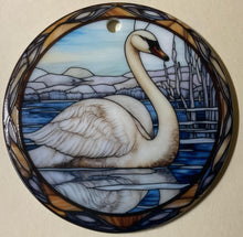 Load image into Gallery viewer, Avian Elegance - Winter Birds of North America-Stained Glass styled Porcelain Ornaments for Festive Decor
