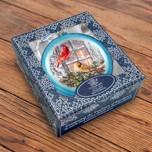 Load image into Gallery viewer, Christmas Cardinals Christmas Glass Ornament by Gelsinger