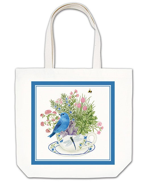 Large Tote - Blue Bunting