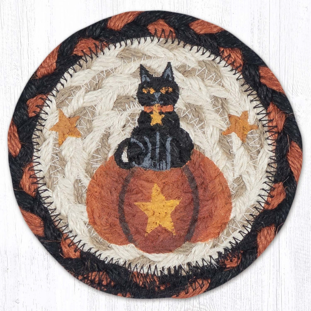 Cat and Pumpkin Coaster