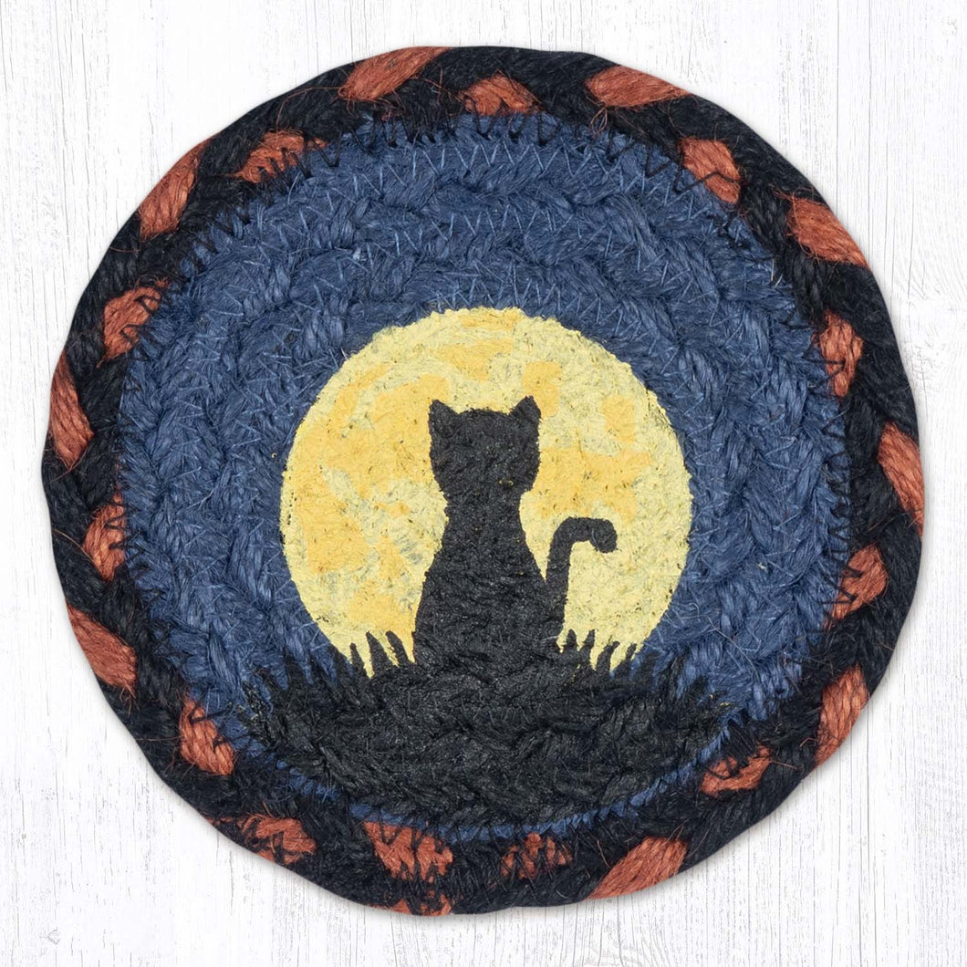 Cat and Moon Coaster