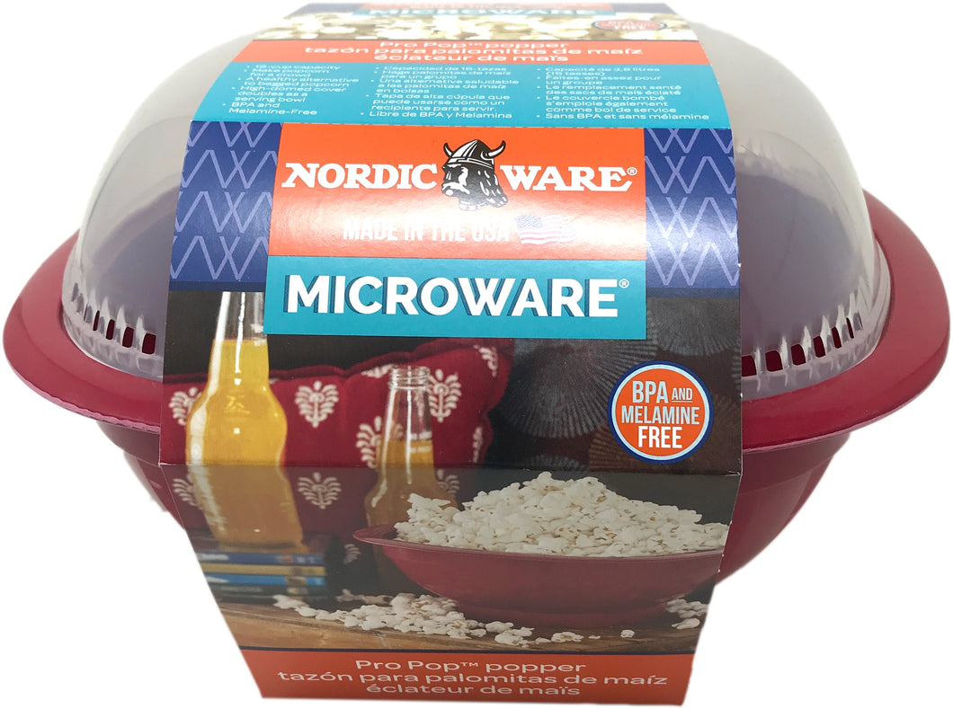 Microwave Popcorn Popper Bowl - Red