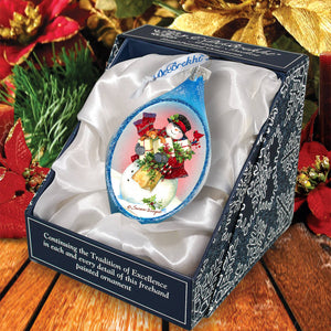 Gifty Snowman Glass Ornament Holiday by Susan Winget