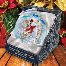 Load image into Gallery viewer, Frosty Forest Friends Glass Ornament Holiday by Gelsinger
