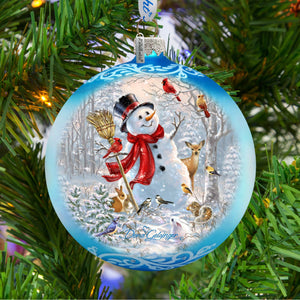 Frosty Forest Friends Glass Ornament Holiday by Gelsinger