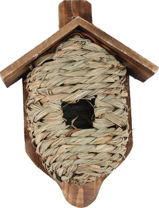 Post Mounted Grass Roosting Pocket With Roof